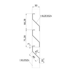 Poškodený Z-profil-lamela L-4000mm, 23x40x20x1,5mm s vystuženou hranou 10mm, zinkovaný plech, cena za kus Poškodený Z-profil-lamela L-4000mm, 23x40x20x1,5mm s vystuženou hranou 10mm, zinkovaný plech, cena za kus